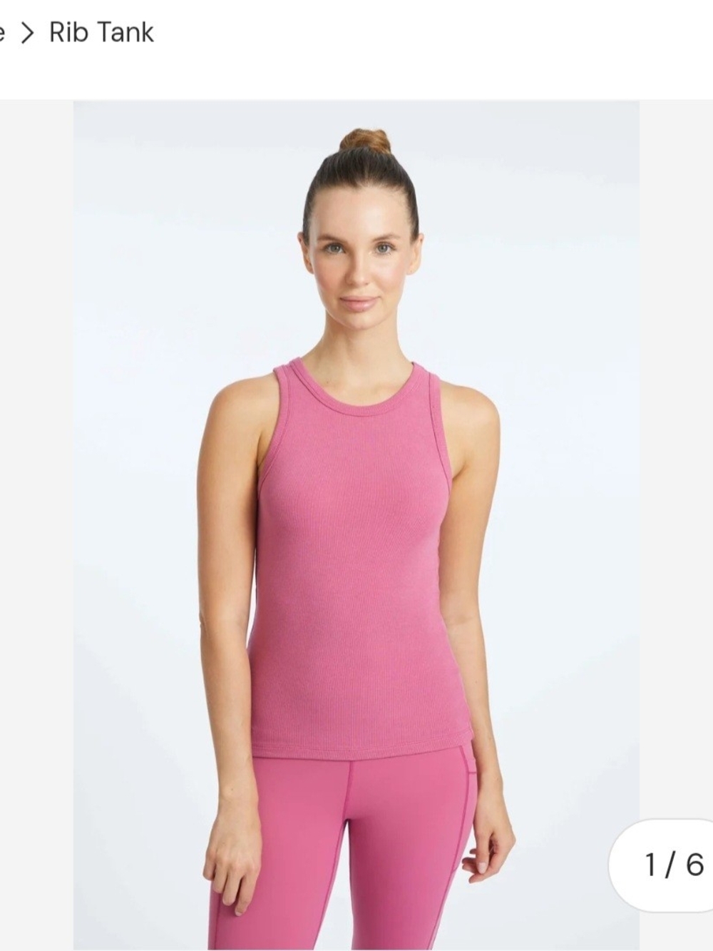 NWT Rib Tank in Pink - Sleek Sleeveless Women's Top By Yogaworks